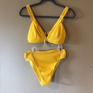 Bright yellow bikini set